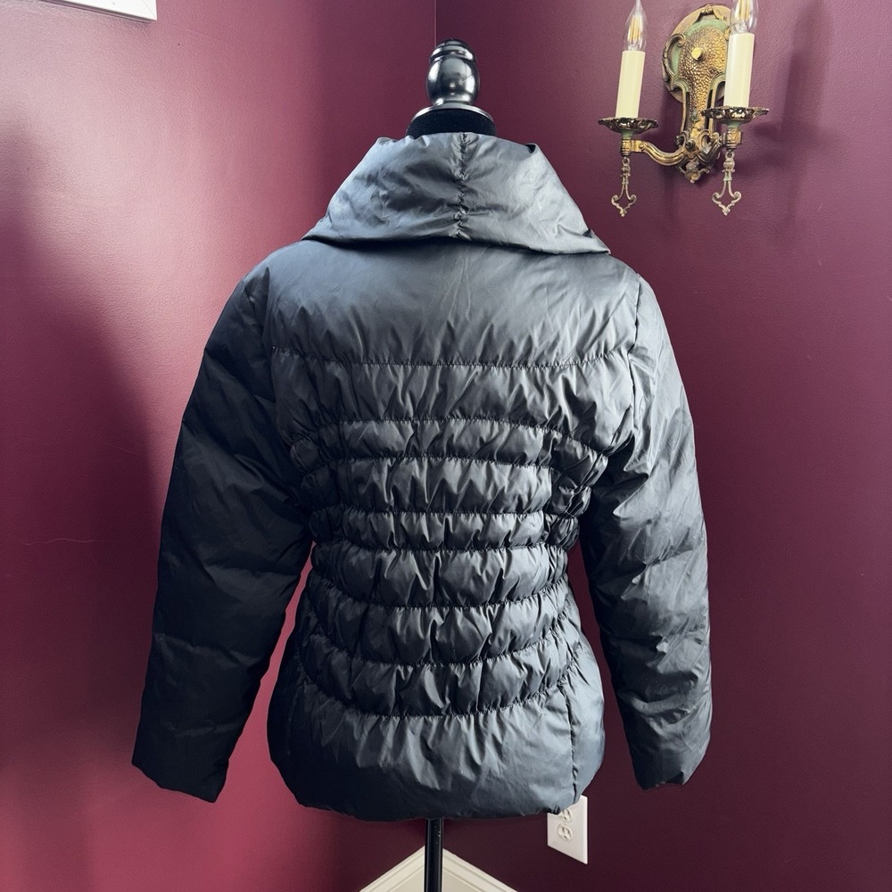 Nine West Women Sz XL Fitted Black Down-Filled Puffer Quilted Winter Coat - Picture 2 of 8